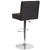 Ravello Contemporary Adjustable Height Barstool With Accent Nail Trim In Black Leathersoft By Flash Furniture | Bar Stools | Modishstore - 3