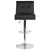 Ravello Contemporary Adjustable Height Barstool With Accent Nail Trim In Black Leathersoft By Flash Furniture | Bar Stools | Modishstore - 4