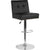 Ravello Contemporary Adjustable Height Barstool With Accent Nail Trim In Black Leathersoft By Flash Furniture | Bar Stools | Modishstore
