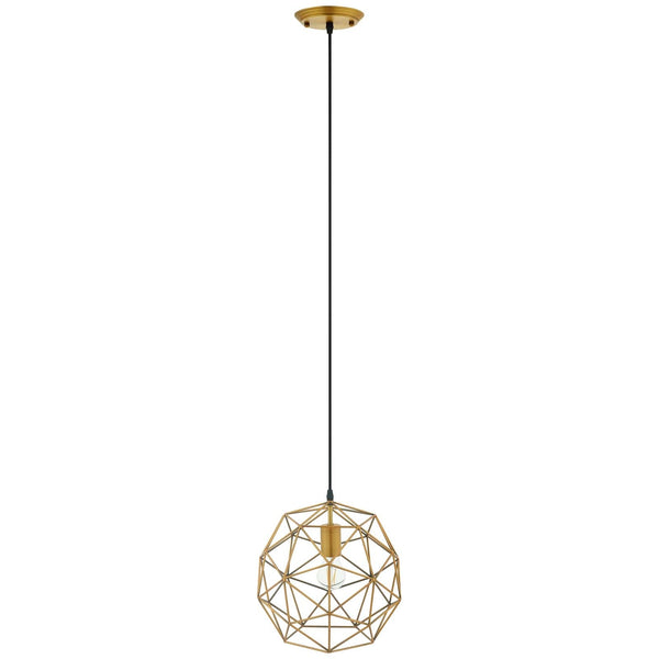 Modway Rarity Geometric Decagon-Shaped Brass Pendant Light | Pendant Lamps | Modishstore-2