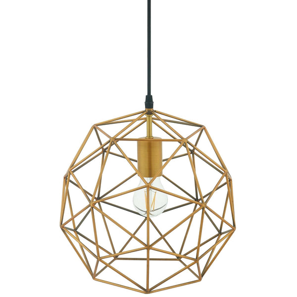 Modway Rarity Geometric Decagon-Shaped Brass Pendant Light | Pendant Lamps | Modishstore-3