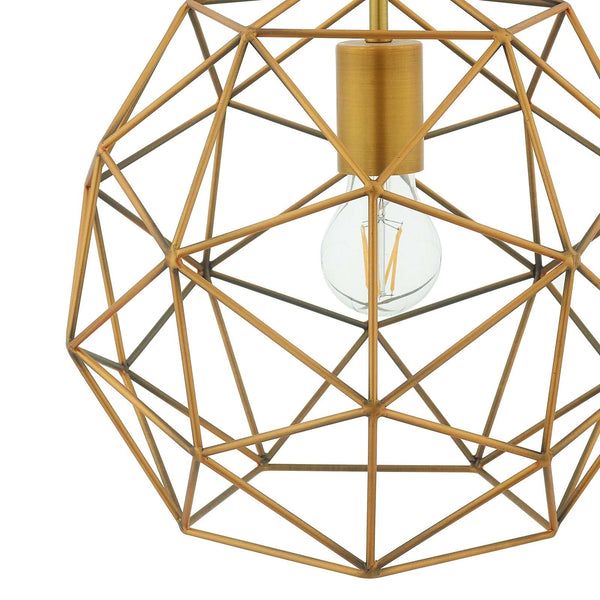 Modway Rarity Geometric Decagon-Shaped Brass Pendant Light | Pendant Lamps | Modishstore-4