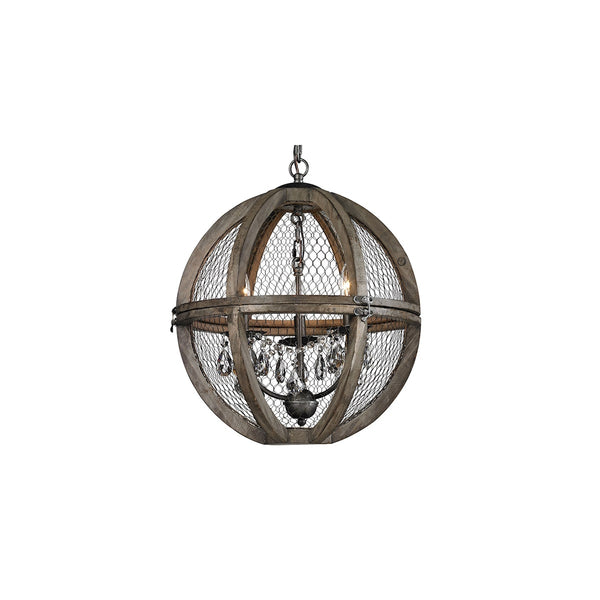 Guild Master Renaissance Invention Wood And Wire Chandelier-3