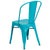 Commercial Grade Crystal Teal-Blue Metal Indoor-Outdoor Stackable Chair By Flash Furniture | Dining Chairs | Modishstore - 3