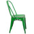 Commercial Grade Distressed Green Metal Indoor-Outdoor Stackable Chair By Flash Furniture | Dining Chairs | Modishstore - 2