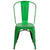 Commercial Grade Distressed Green Metal Indoor-Outdoor Stackable Chair By Flash Furniture | Dining Chairs | Modishstore - 4