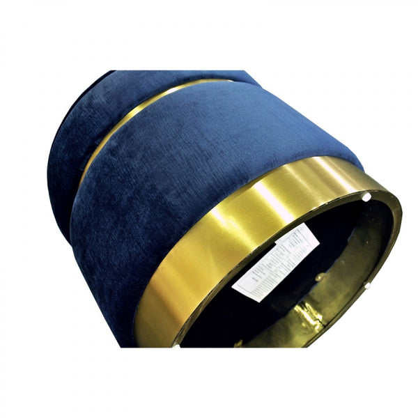 Vig Furniture Divani Casa Tenaya Modern Blue Velvet & Gold Ottoman | Modishstore | Ottomans-5