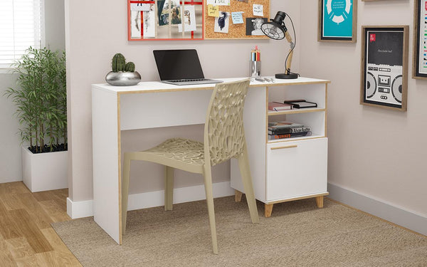 Manhattan Comfort Minetta 2-Shelf Mid Century Office Desk | Desks | Modishstore-3