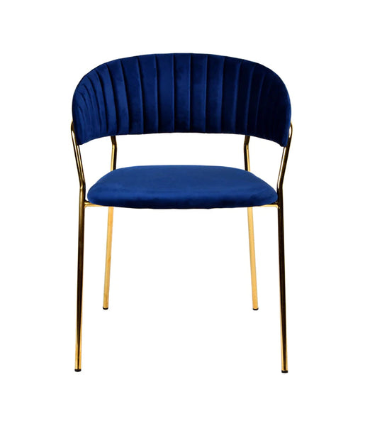 Vig Furniture Modrest Brandy Modern Blue Fabric Dining Chair (Set of 2)