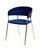 Vig Furniture Modrest Brandy Modern Blue Fabric Dining Chair (Set of 2) | Modishstore | Dining Chairs