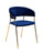 Vig Furniture Modrest Brandy Modern Blue Fabric Dining Chair (Set of 2)