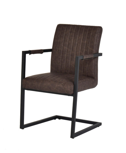 Vig Furniture Modrest Marta Modern Brown Leatherette Dining Chair (Set of 2) | Modishstore | Dining Chairs