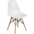 Elon Series White Plastic Chair With Wooden Legs By Flash Furniture | Side Chairs | Modishstore