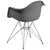 Alonza Series Moss Gray Plastic Chair With Chrome Base By Flash Furniture | Side Chairs | Modishstore - 3
