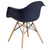 Alonza Series Navy Plastic Chair With Wooden Legs By Flash Furniture | Side Chairs | Modishstore - 3
