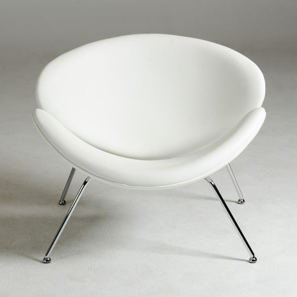 Vig Furniture Modrest Anais Contemporary White Leatherette Accent Chair | Modishstore | Accent Chairs-2