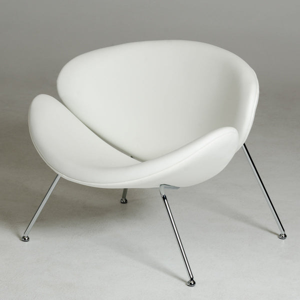 Vig Furniture Modrest Anais Contemporary White Leatherette Accent Chair | Modishstore | Accent Chairs