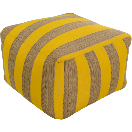 Surya Finn Cube Pouf - Stripes - FNPF-001 | Poufs | Modishstore