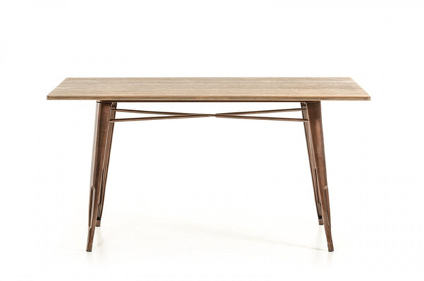 Vig Furniture Modrest Ford Modern Copper & Wood Dining Table | Modishstore | Dining Tables-5