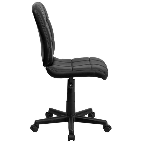 Mid-Back Black Quilted Vinyl Swivel Task Office Chair By Flash Furniture | Office Chairs | Modishstore - 2