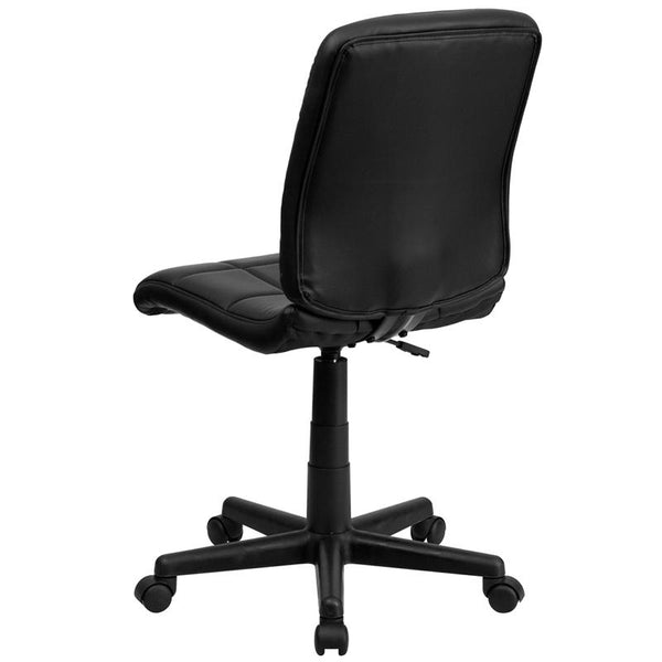 Mid-Back Black Quilted Vinyl Swivel Task Office Chair By Flash Furniture | Office Chairs | Modishstore - 3