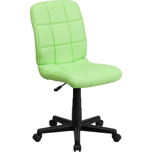 Mid-Back Green Quilted Vinyl Swivel Task Office Chair By Flash Furniture | Office Chairs | Modishstore