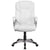 Mid-Back White Leathersoft Executive Swivel Office Chair With Padded Arms By Flash Furniture | Office Chairs | Modishstore - 4