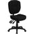 Mid-Back Black Fabric Multifunction Swivel Ergonomic Task Office Chair With Pillow Top Cushioning By Flash Furniture | Office Chairs | Modishstore