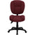 Mid-Back Burgundy Fabric Multifunction Swivel Ergonomic Task Office Chair With Pillow Top Cushioning By Flash Furniture | Office Chairs | Modishstore - 4