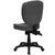 Mid-Back Gray Fabric Multifunction Swivel Ergonomic Task Office Chair With Pillow Top Cushioning By Flash Furniture | Office Chairs | Modishstore - 3