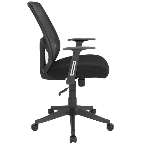 Salerno Series High Back Black Mesh Office Chair With Arms By Flash Furniture | Office Chairs | Modishstore - 2