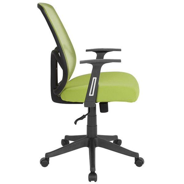 Salerno Series High Back Green Mesh Office Chair With Arms By Flash Furniture | Office Chairs | Modishstore - 2