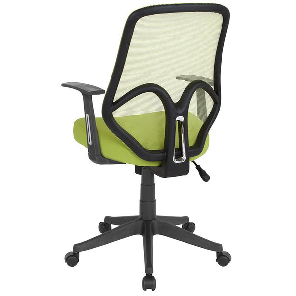 Salerno Series High Back Green Mesh Office Chair With Arms By Flash Furniture | Office Chairs | Modishstore - 3