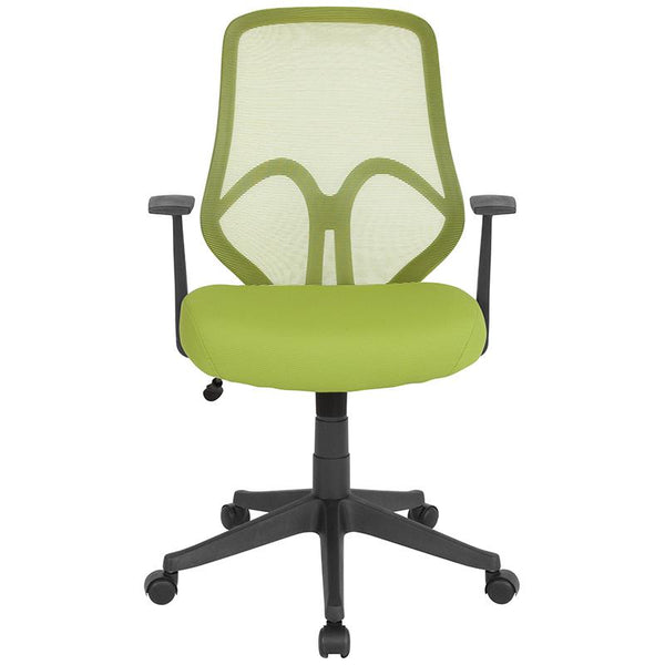 Salerno Series High Back Green Mesh Office Chair With Arms By Flash Furniture | Office Chairs | Modishstore - 4