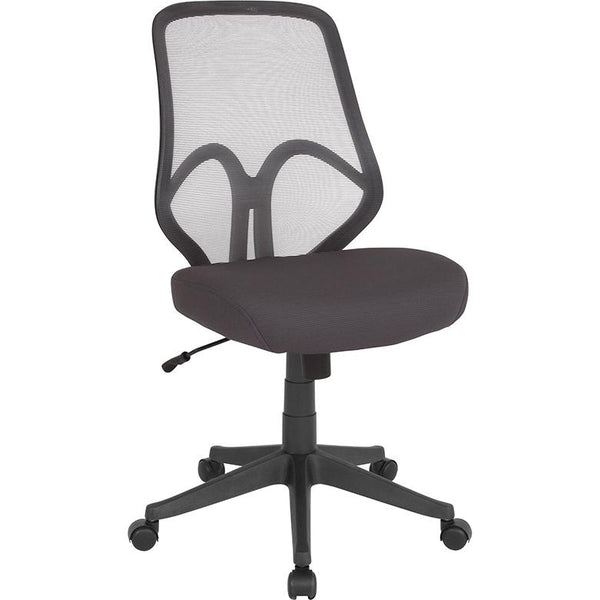 Salerno Series High Back Dark Gray Mesh Office Chair By Flash Furniture | Office Chairs | Modishstore