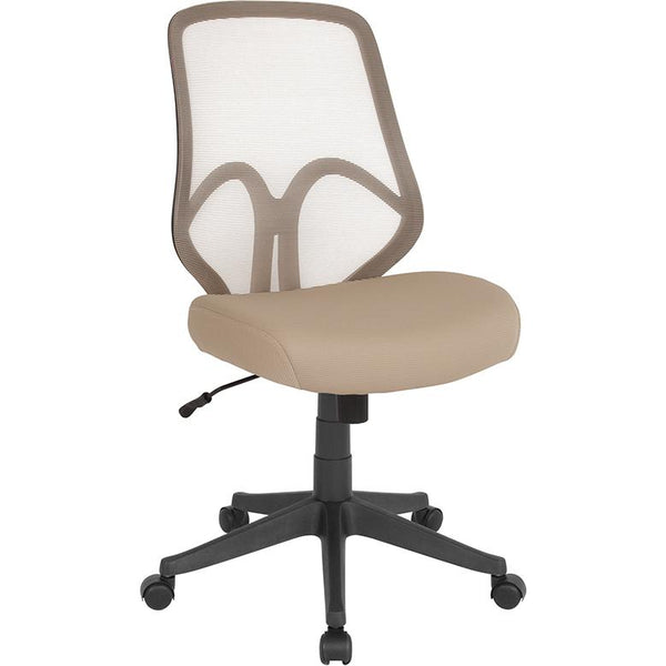 Salerno Series High Back Light Brown Mesh Office Chair By Flash Furniture | Office Chairs | Modishstore