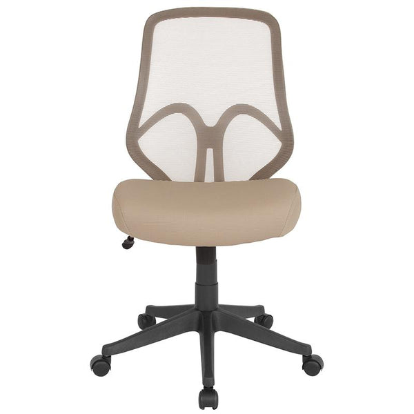 Salerno Series High Back Light Brown Mesh Office Chair By Flash Furniture | Office Chairs | Modishstore - 4