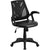 Mid-Back Designer Black Mesh Swivel Task Office Chair With Leathersoft Seat And Open Arms By Flash Furniture | Office Chairs | Modishstore