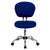 Mid-Back Blue Mesh Padded Swivel Task Office Chair With Chrome Base By Flash Furniture | Office Chairs | Modishstore - 4
