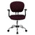 Mid-Back Burgundy Mesh Padded Swivel Task Office Chair With Chrome Base And Arms By Flash Furniture | Office Chairs | Modishstore - 4