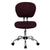 Mid-Back Burgundy Mesh Padded Swivel Task Office Chair With Chrome Base By Flash Furniture | Office Chairs | Modishstore - 4