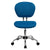 Mid-Back Turquoise Mesh Padded Swivel Task Office Chair With Chrome Base By Flash Furniture | Office Chairs | Modishstore - 4