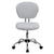 Mid-Back White Mesh Padded Swivel Task Office Chair With Chrome Base By Flash Furniture | Office Chairs | Modishstore - 4