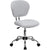 Mid-Back White Mesh Padded Swivel Task Office Chair With Chrome Base By Flash Furniture | Office Chairs | Modishstore