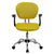 Mid-Back Yellow Mesh Padded Swivel Task Office Chair With Chrome Base And Arms By Flash Furniture | Office Chairs | Modishstore - 4