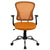 Mid-Back Orange Mesh Swivel Task Office Chair With Chrome Base And Arms By Flash Furniture | Office Chairs | Modishstore - 4