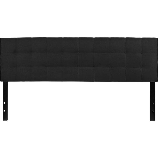 Bedford Tufted Upholstered King Size Headboard In Black Fabric By Flash Furniture | Headboards | Modishstore - 2