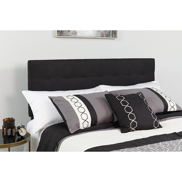 Bedford Tufted Upholstered King Size Headboard In Black Fabric By Flash Furniture | Headboards | Modishstore