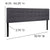 Bedford Tufted Upholstered King Size Headboard In Dark Gray Fabric By Flash Furniture | Headboards | Modishstore - 3