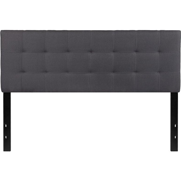 Bedford Tufted Upholstered Queen Size Headboard In Dark Gray Fabric By Flash Furniture | Headboards | Modishstore - 2